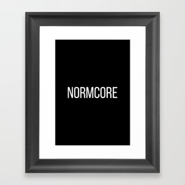 NORMCORE black Framed Art Print