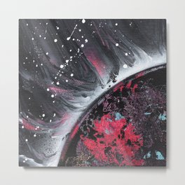 Small Space 31 dark planet Metal Print | Space, Painting 