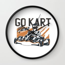 Go Kart Racer Wall Clock
