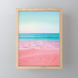 Pastel Ocean View - California Beach Framed Mini Art Print