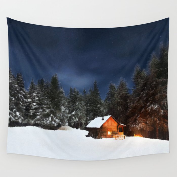 Cabin in the Woods Wall Tapestry