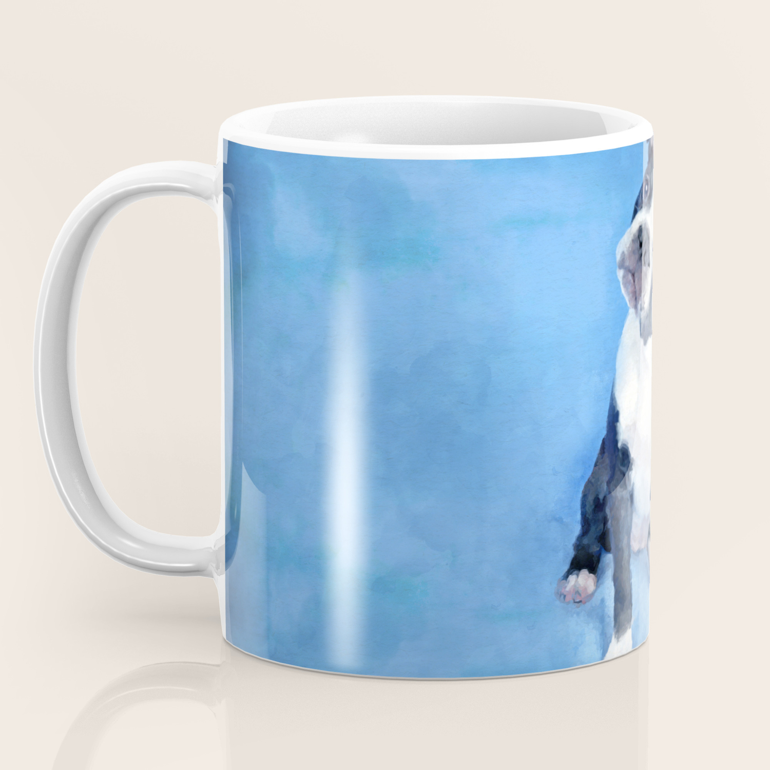 Cute Boston Terrier Puppy Painting Coffee Mug By K9printart Society6