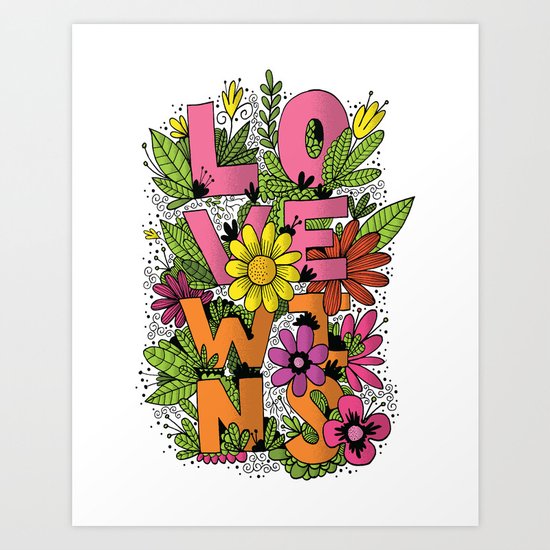 LOVE WINS Art Print