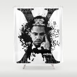 Malcolm X Stand Tall Shower Curtain