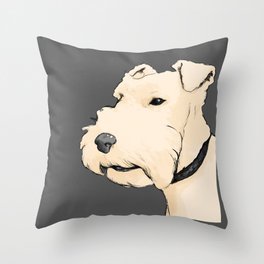 Terrier portrait Throw Pillow