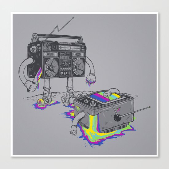 Revenge of the radio star Canvas Print