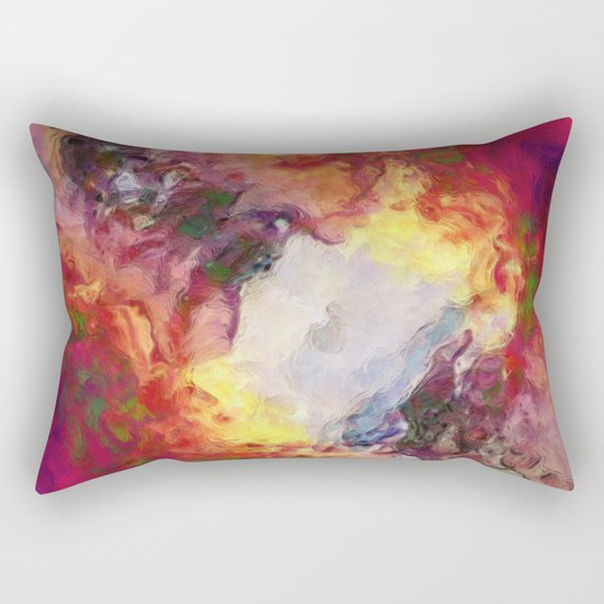 Shades of Red Abstract Rectangular Pillow