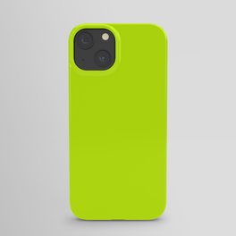 Bright green lime neon color iPhone Case