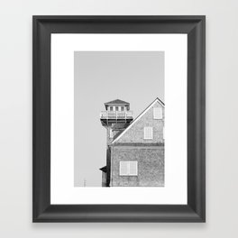 The Beach House (Black and White) X Outer Banks Photography Framed Art Print