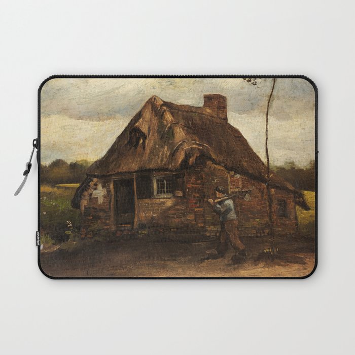 Cottage with Peasant Coming Home, 1885 by Vincent van Gogh Laptop Sleeve