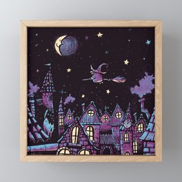 Starry Night Flight Framed Mini Art Print