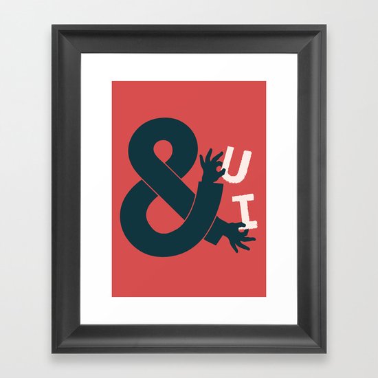 You and I, Ampersand Framed Art Print