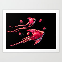 Outer Space Pinkfish Art Print