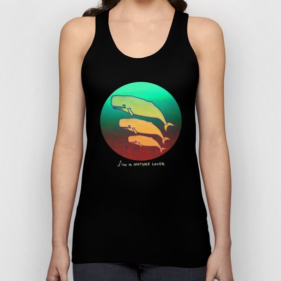 I am a Nature Lover / Whales Unisex Tank Top