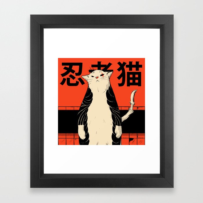 Neko ninja 2 Framed Art Print