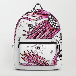 My Funky Valenting - Zentangle Pink Flower Backpack | Popart, Flower, Painting, Valentines, Streetart, Drawing, Love, Illustration, Blossoms, Pattern 