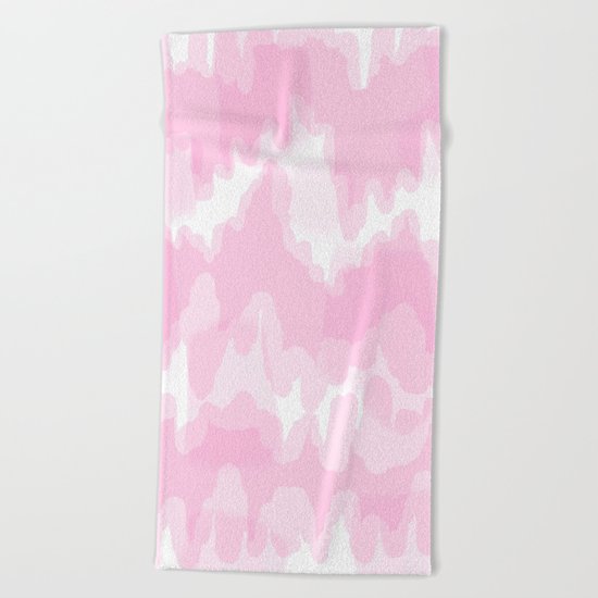 Blossom - Blush pink abstract art Beach Towel