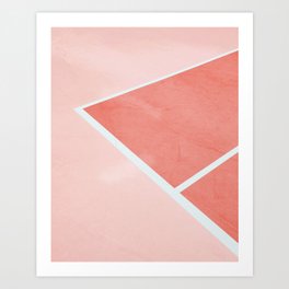 Courtside - living coral Art Print