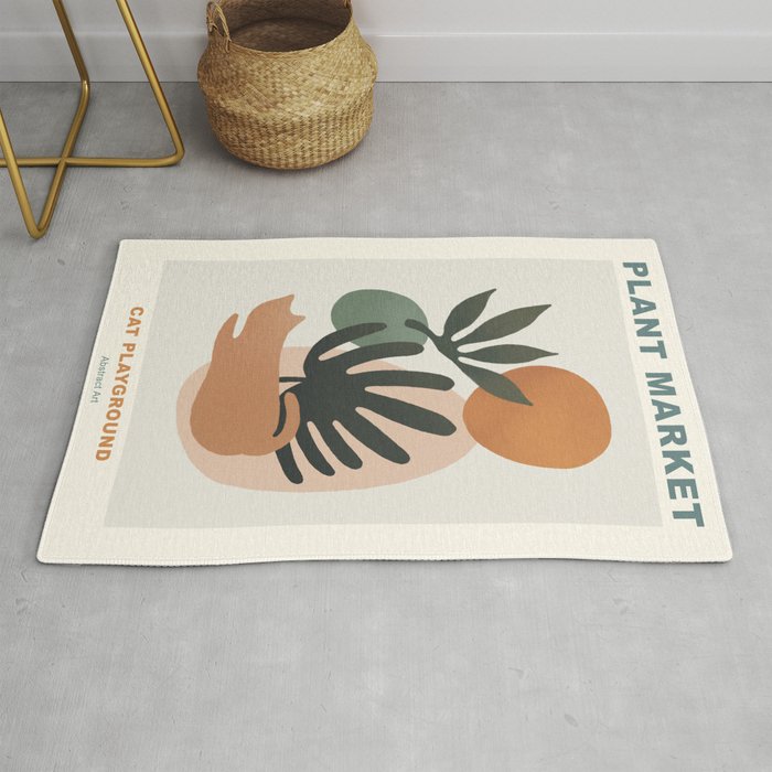 Abstraction minimal cat 5p poster Rug