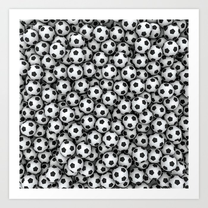 Soccer balls Art Print