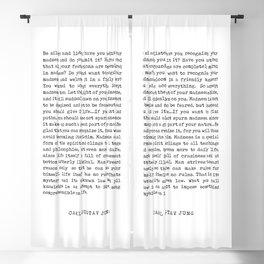 Be silent and listen - Carl Gustav Jung Poem - Literature - Typewriter Print Blackout Curtain
