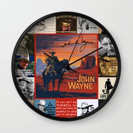 JOHN WAYNE Quote Wall Clock