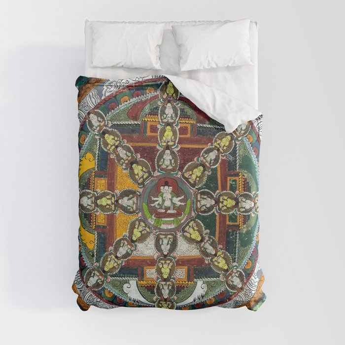 Buddhist Thangka Mandala  Duvet Cover