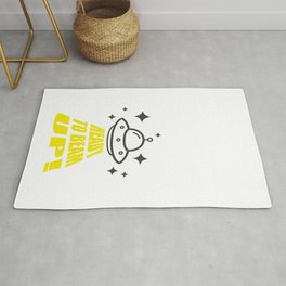 Ready To Beam Up UFO Beaming Up Rug | Aliens, Extraterrestrial, Ridleyscott, Area51, Postmodern, Flyingsaucer, Funnyalien, Ufos, Retroscifi, Abduction 