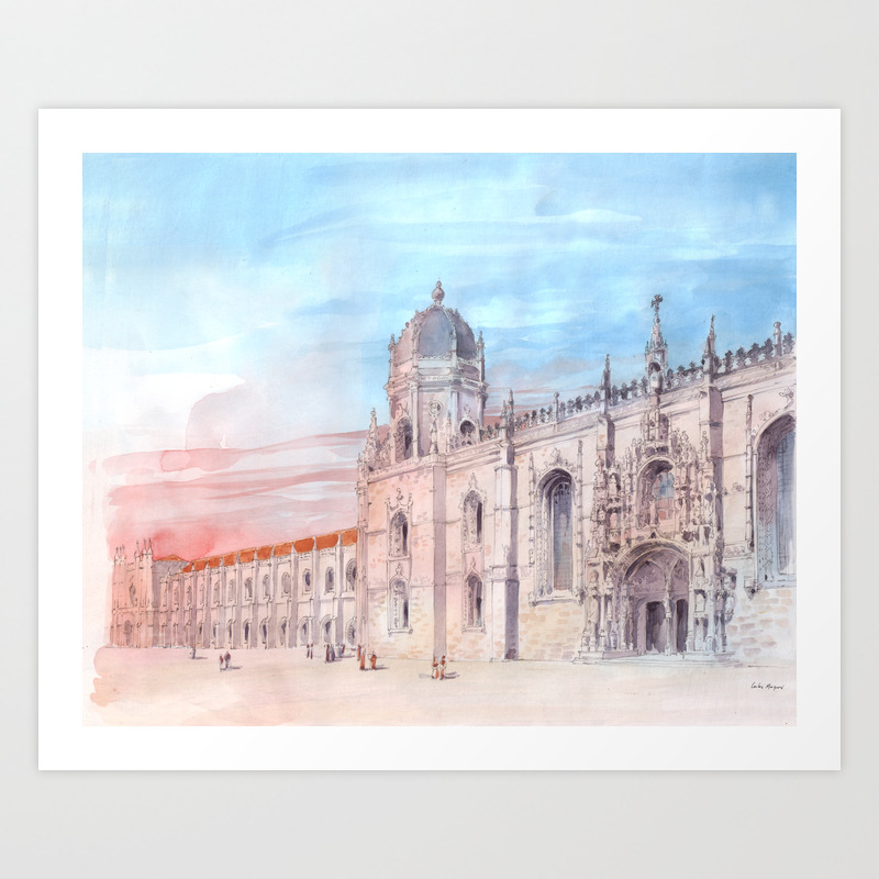 Jeronimos Monastery Gothic Architecture Manueline Lisbon Portugal Art Print By Tfantasy Society6