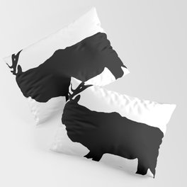 Graphic Silhouette Elk 02 Pillow Sham