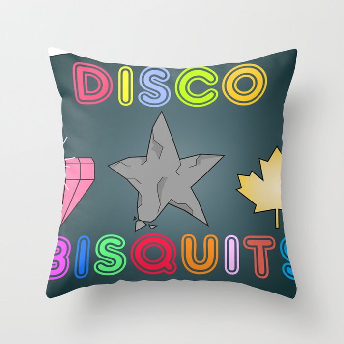 Disco Biscuits Throw Pillow