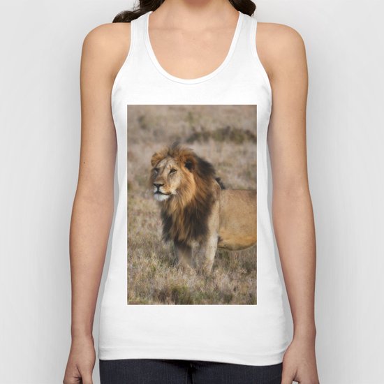African Lion in Kenya Unisex Tank Top