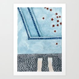 Stars in my swimming pool Art Print