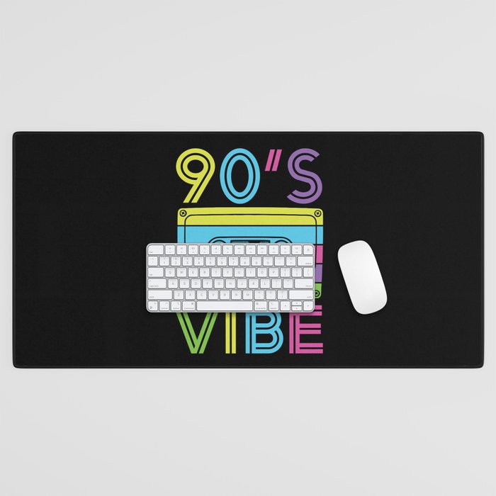 90's Vibe Retro Cassette Tape Music Desk Mat