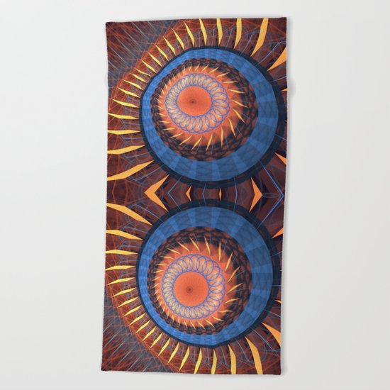 Modern textured geometric abstract Beach Towel