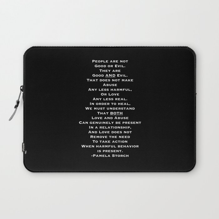 People Are Not Good or Evil Quote Laptop Sleeve