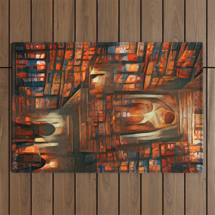 Library of the Immortal Church Outdoor Rug