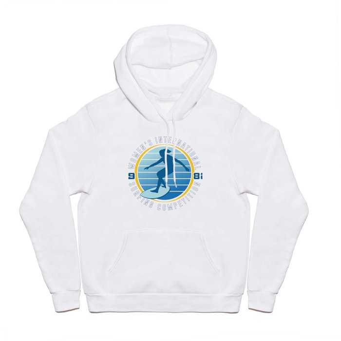 Retro Women's Surfing Competition T-Shirt Hoody