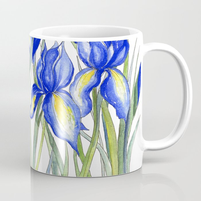 Blue Iris, Illustration Coffee Mug