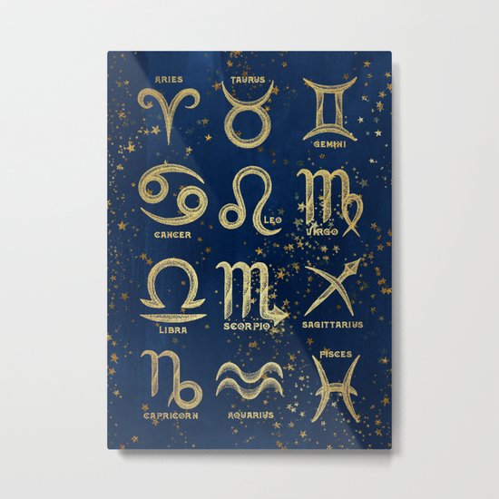 The 12 Zodiac Signs Metal Print