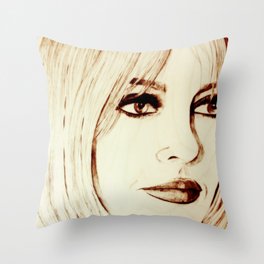 Brigitte Bardot Throw Pillow