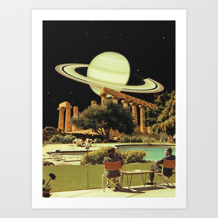 Outer Ruins - Retro Space Art Print