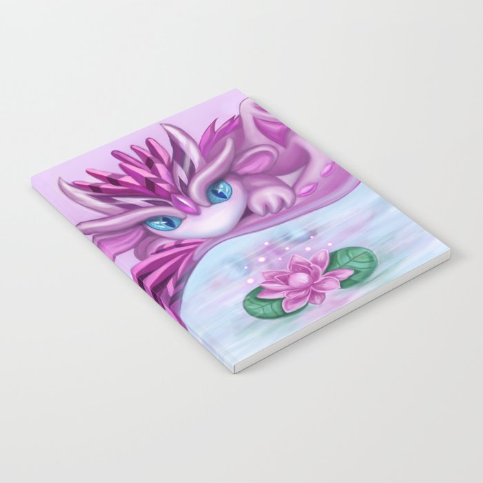 Cristall dragon baby with lotus Notebook