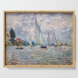 Claude Monet - Boats Regatta at Argenteuil Serving Tray
