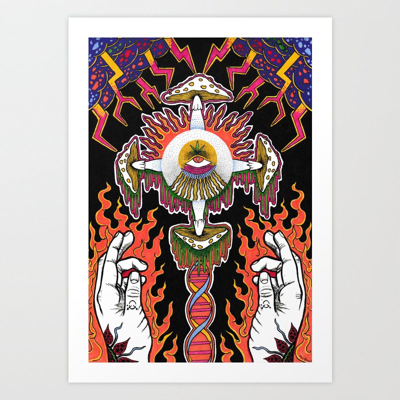Knowledge Of Good And Evil Art Print By Djbillustration Society6