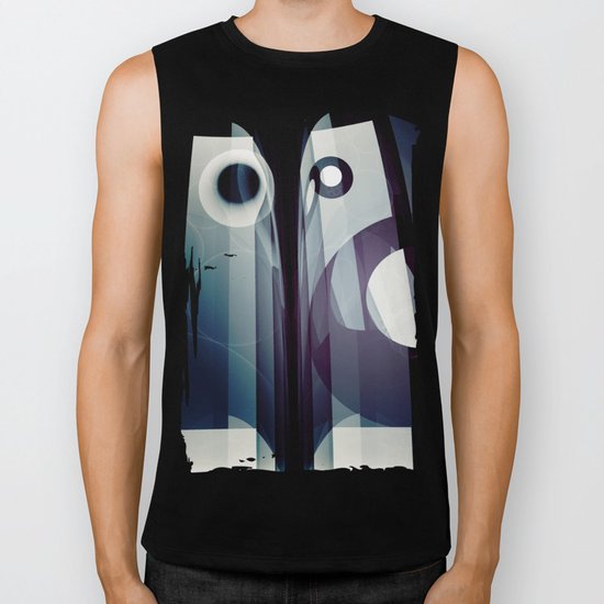 Modern abstract with geometric shapes Biker Tank