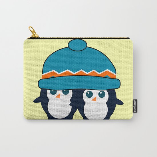 When two cute penguins find a beanie Carry-All Pouch
