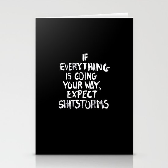 Shitstorms Stationery Cards