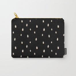 Penguin pattern on Black background Carry-All Pouch