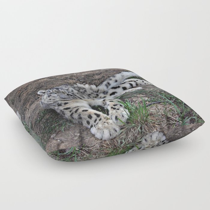 Snow Leopard Floor Pillow